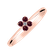 Prsteň s diamantom a rhodolitmi Divine Bloom5