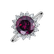 Prsteň s rhodolitom a diamantmi Stellar Sun4