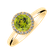 Prsteň s diamantmi a peridotom Bonbon4