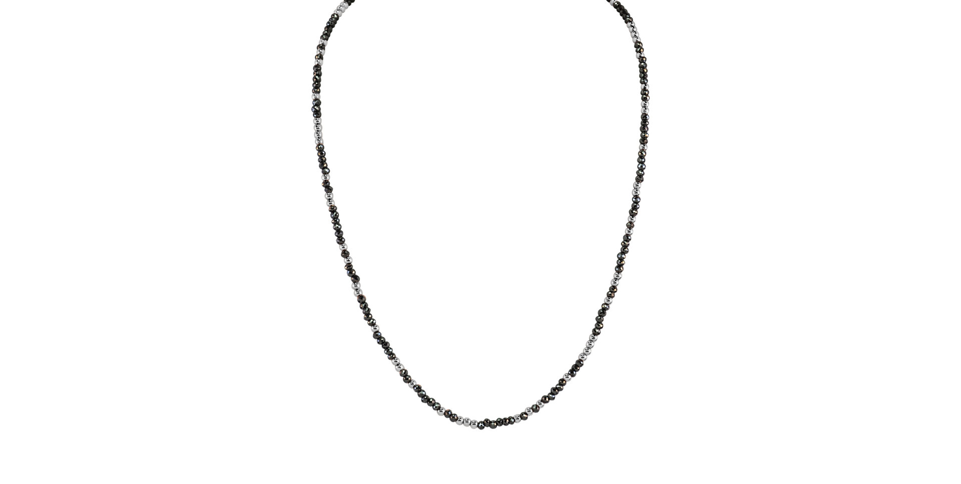 14kt ružové zlato s čiernymi diamantmi Night Chain