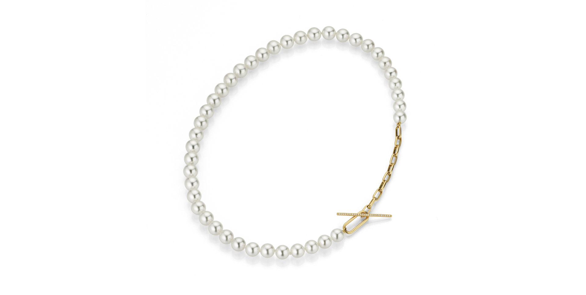 Náhrdelník s diamantmi a perlami Modern Classics