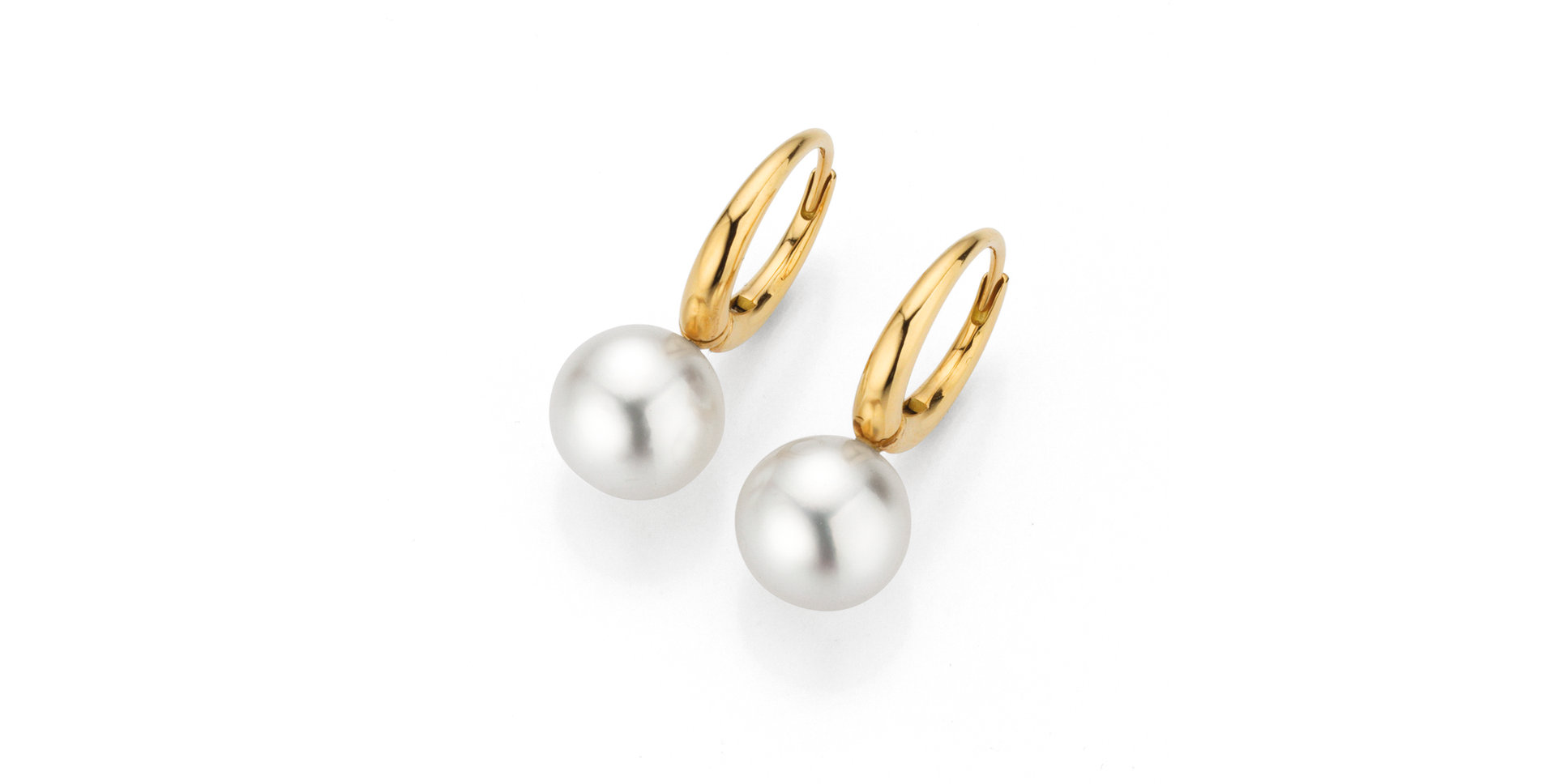 Náušnice s morskou bielou perlou Modern Classic
