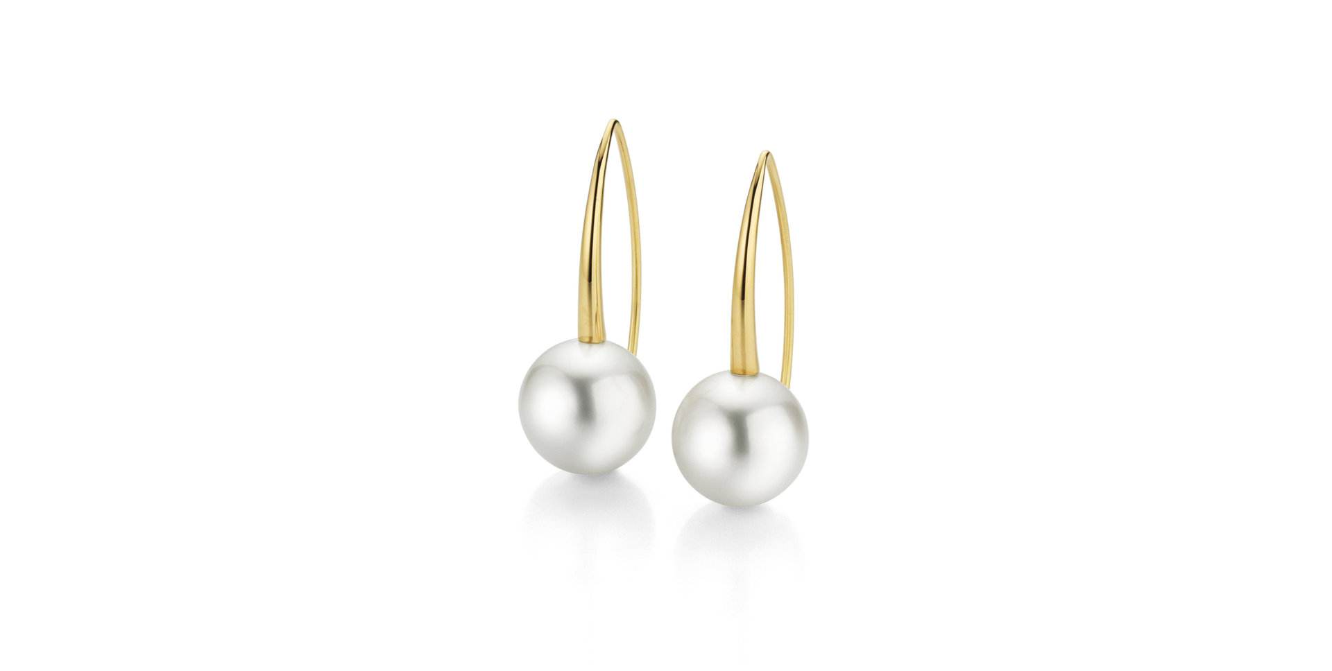 Náušnice s morskou bielou perlou Modern Classic