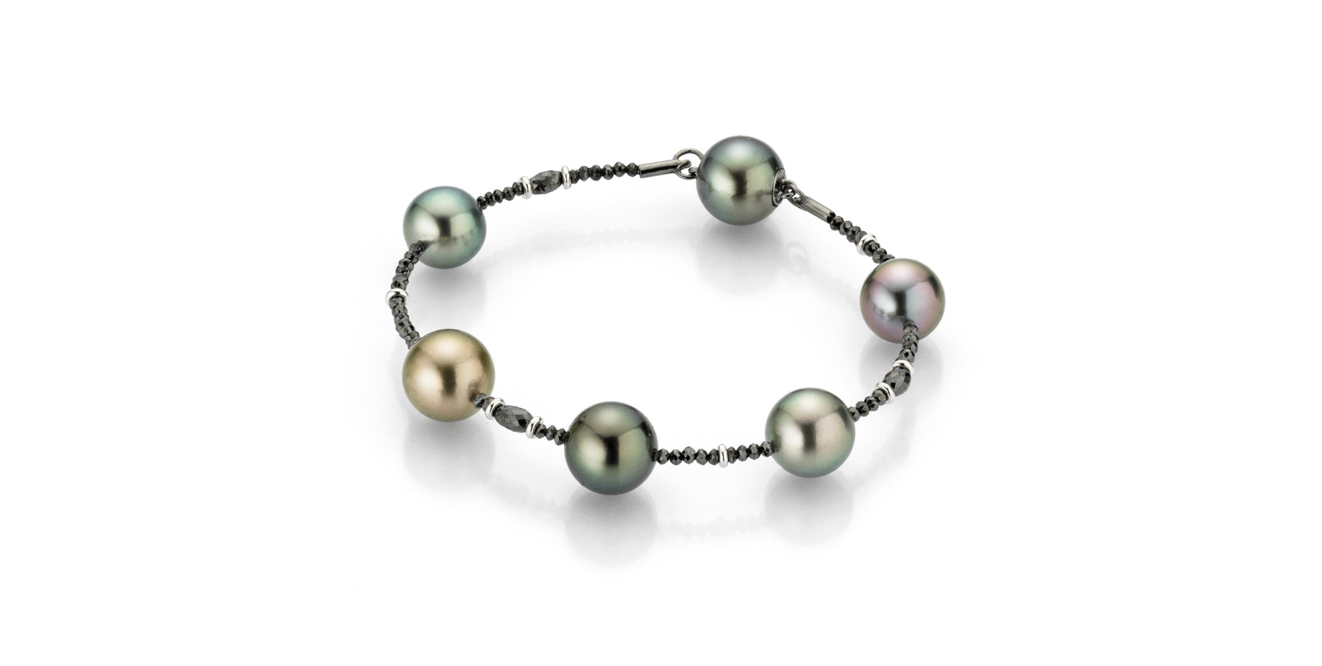 Náramok s diamantmi a perlami Castaway