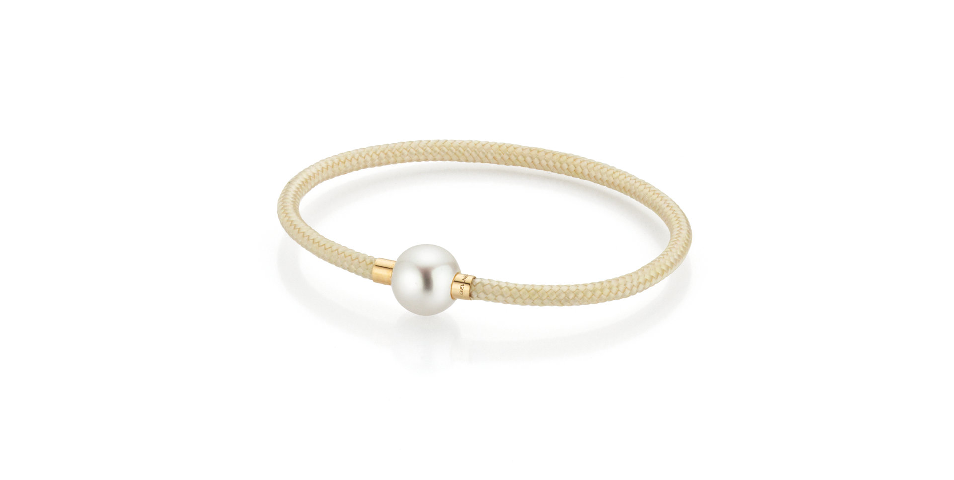 Náramok so sladkovodnou bielou perlou Creme