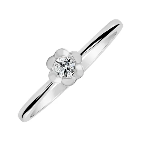 Prsteň s diamantom Blooming Love