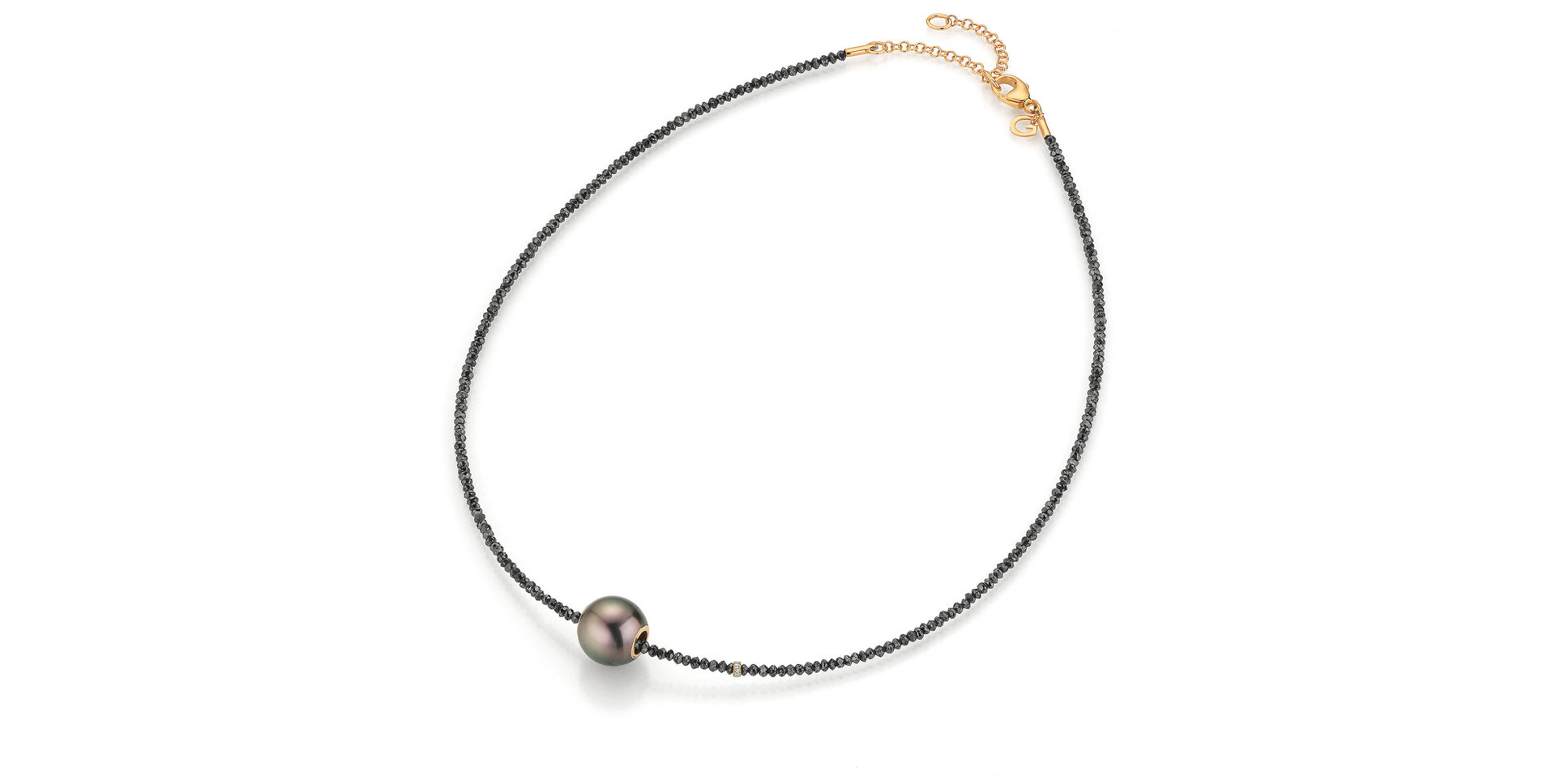 Náhrdelník s diamantmi a perlou Castaway