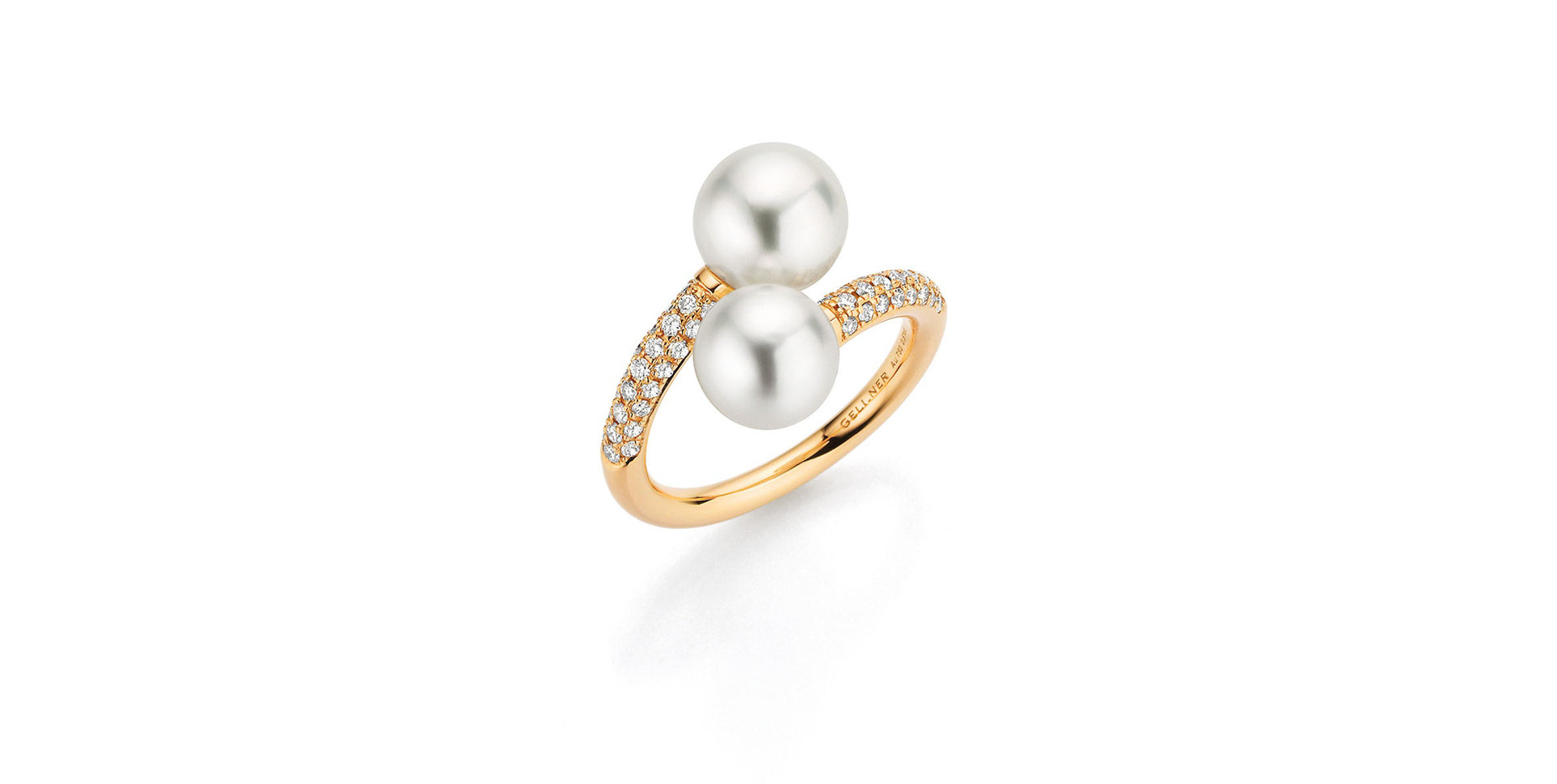 Prsteň s diamantmi a perlou Modern Classics