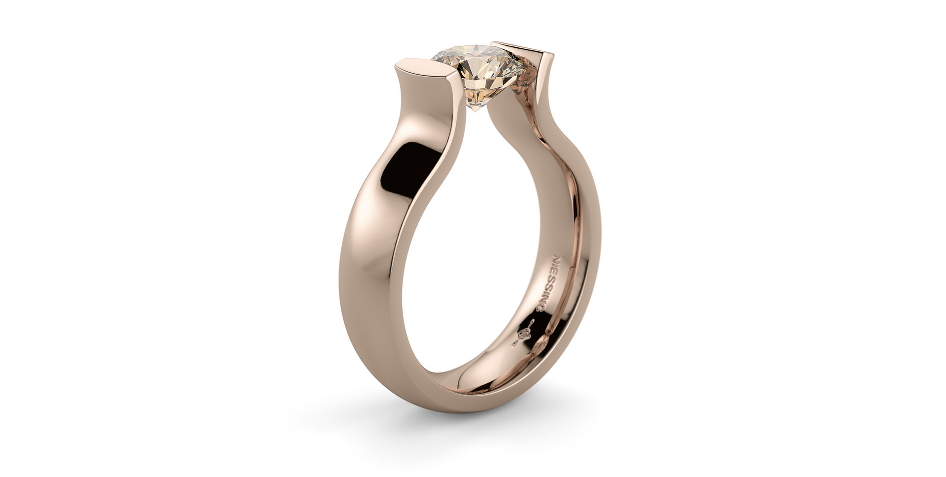 Prsteň s diamantom Spannring Lucia