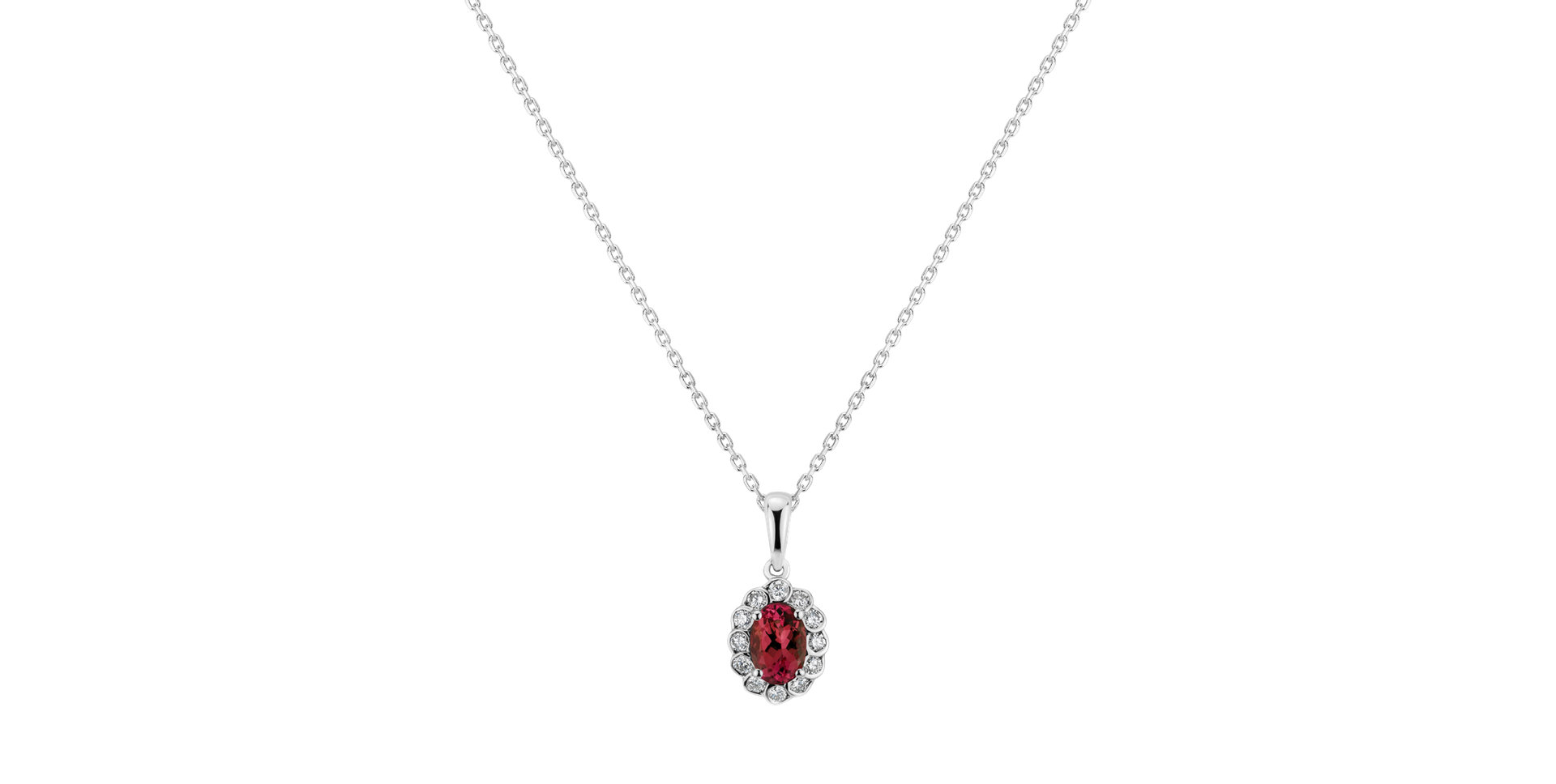 Přívěsok s rubínom a diamantmi Glamour Princess
