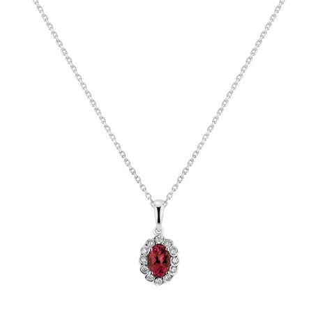Přívěsok s rubínom a diamantmi Glamour Princess