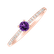 Prsteň s ametystom a diamantmi Gem Simplicity5
