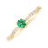 Prsteň so smaragdom a diamantmi Gem Simplicity5