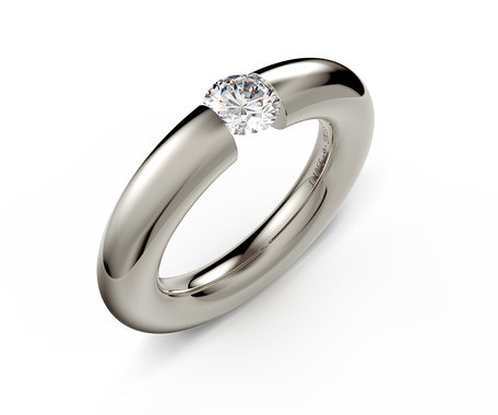 Prsteň s diamantom Spannring Round