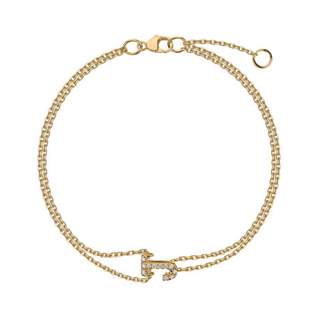 Náramok 14kt žlté zlato s diamantom Náhrdelník s briliantmi Waterfall Heaven