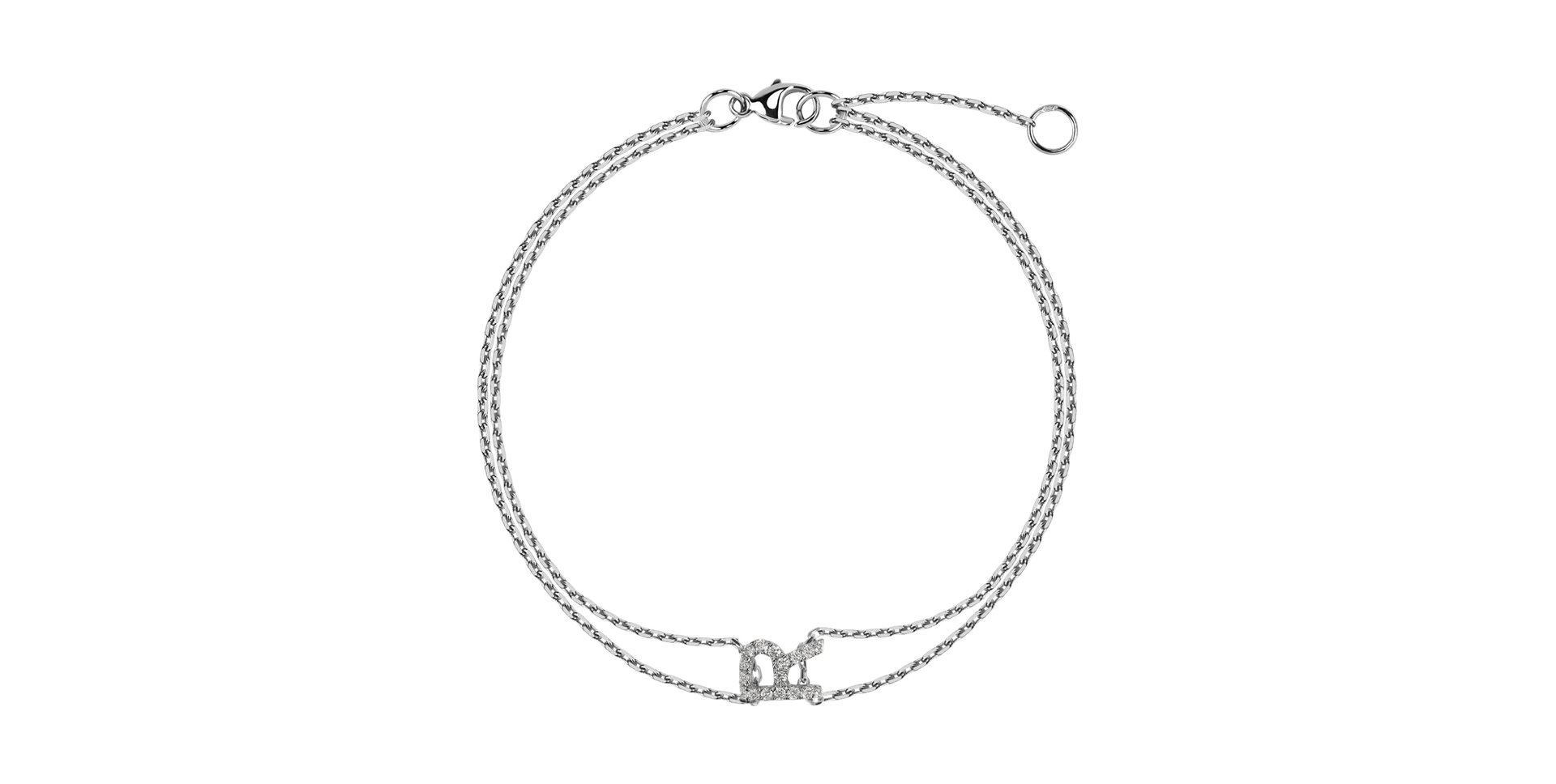 Náramok 14kt biele zlato s diamantom Náhrdelník s briliantmi Waterfall Heaven