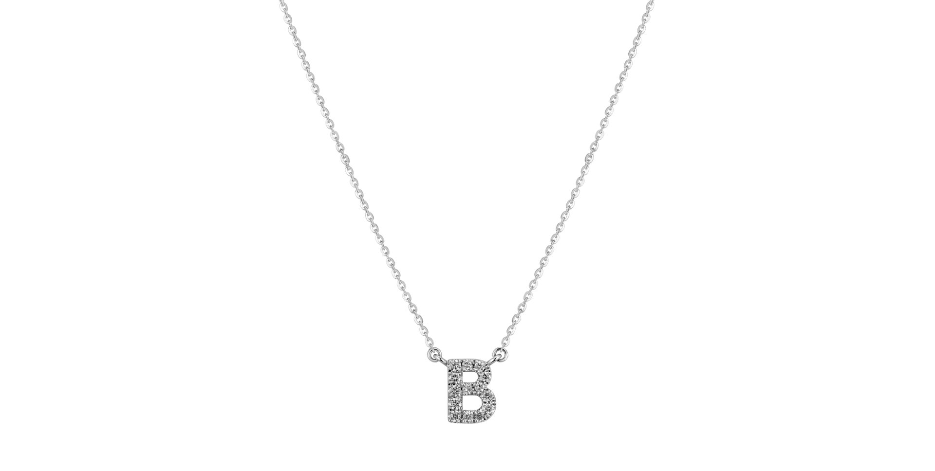 Náhrdelník s diamantmi Shiny Alphabet