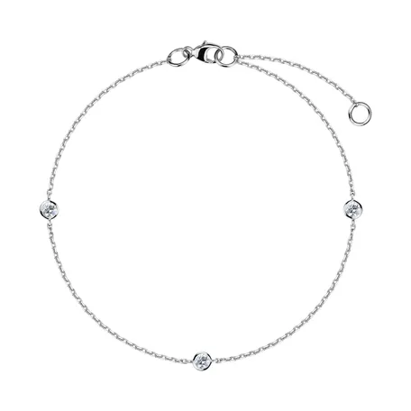Náramok 14kt biele zlato s diamantom Crazier Love