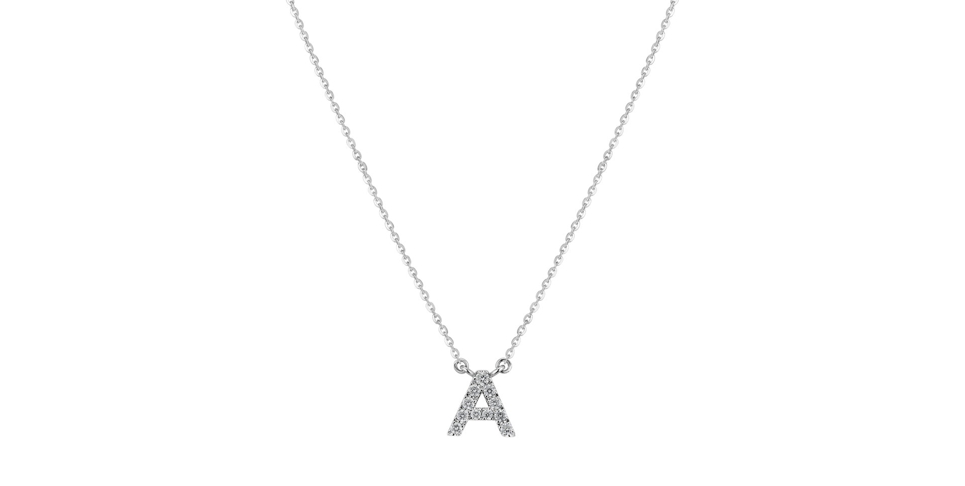 Náhrdelník s diamantmi Shiny Alphabet