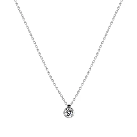 Náhrdelník 14kt biele zlato s diamantom Eye Sparkle