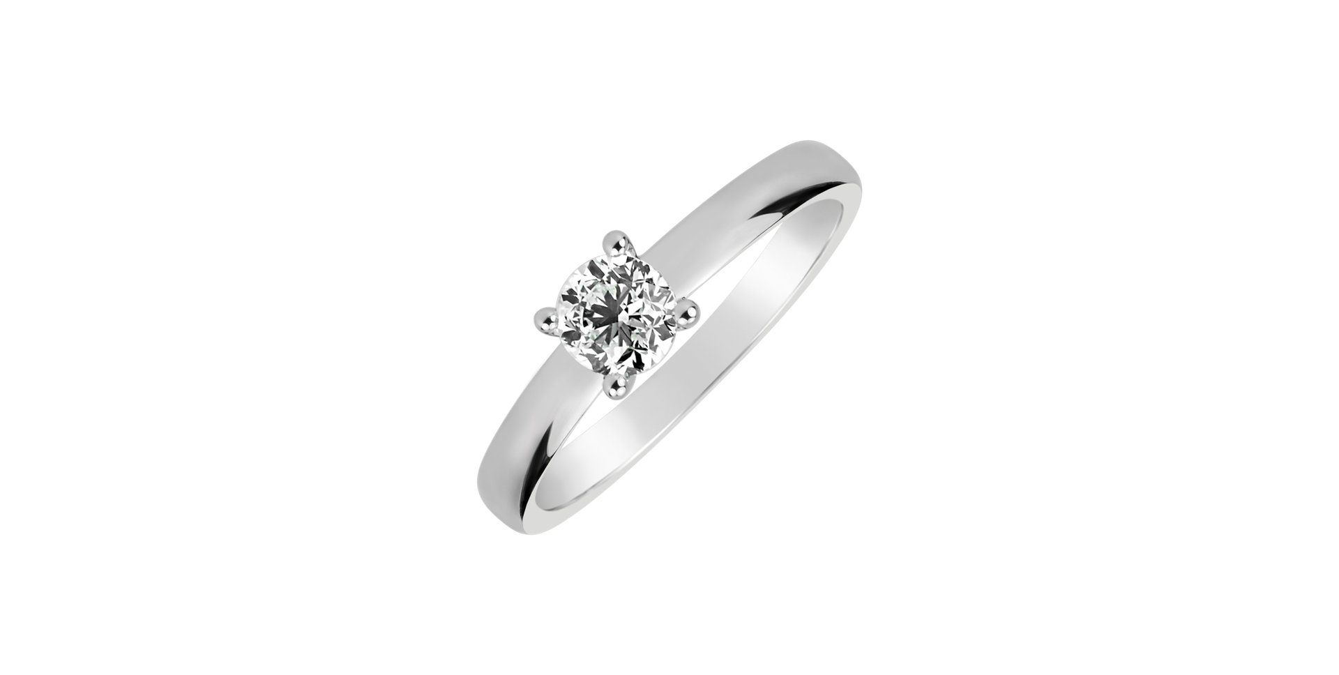 Prsteň 14kt biele zlato s diamantom Spark of Love