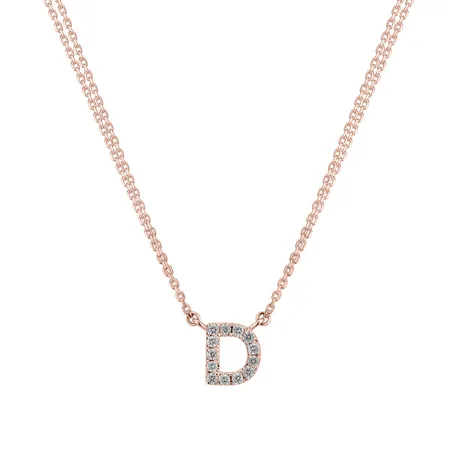 Náhrdelník s diamantmi Shiny Alphabet