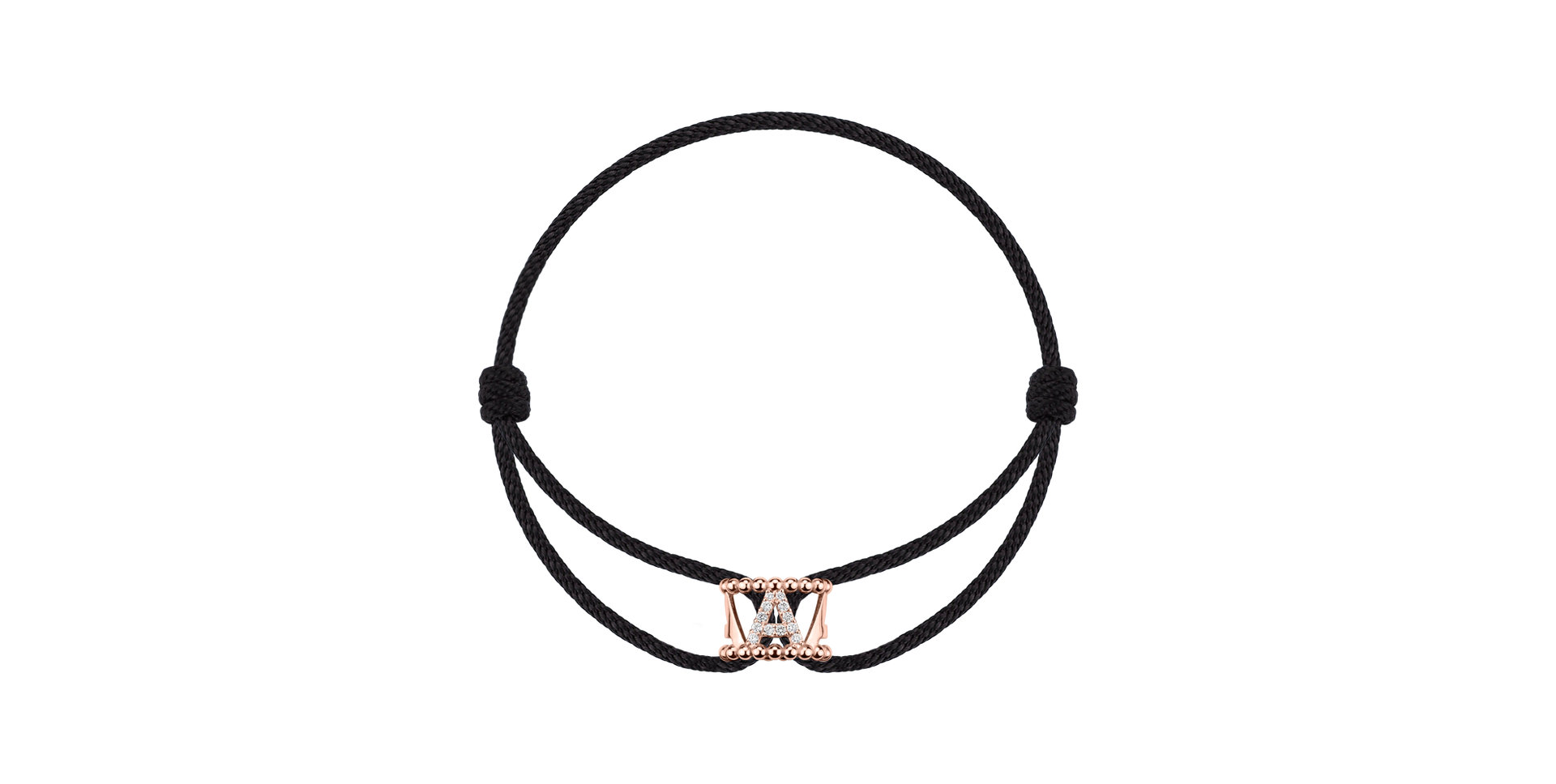 Náramok 14kt ružové zlato s diamantom Magnificent Letter