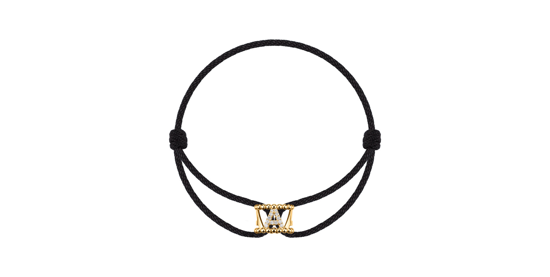 Náramok 14kt žlté zlato s diamantom Magnificent Letter