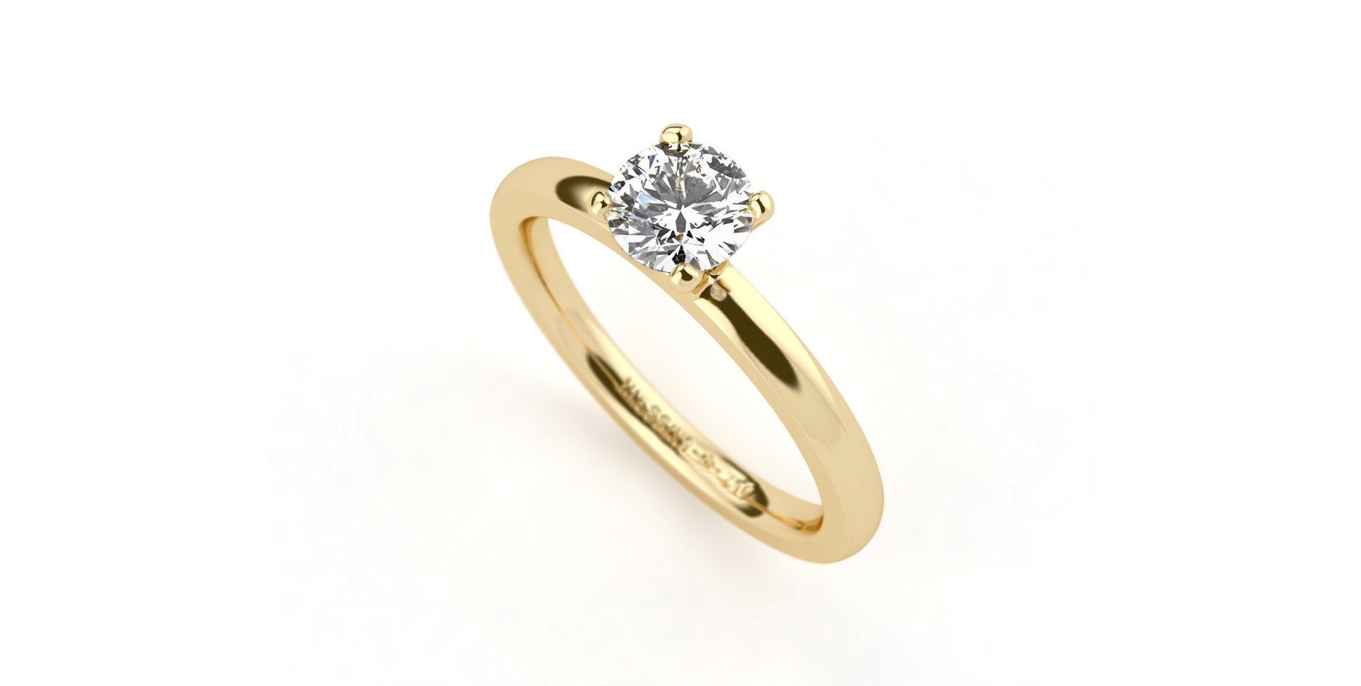 Prsteň s diamantom Amatis 4 prongs