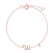 Náramok s diamantom Curly Letter W4