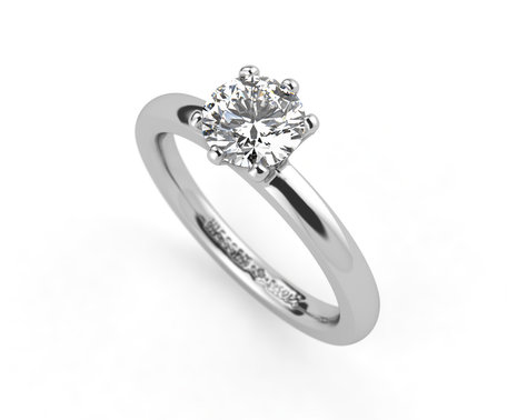 Prsteň platina s diamantom Amatis 6 Prongs