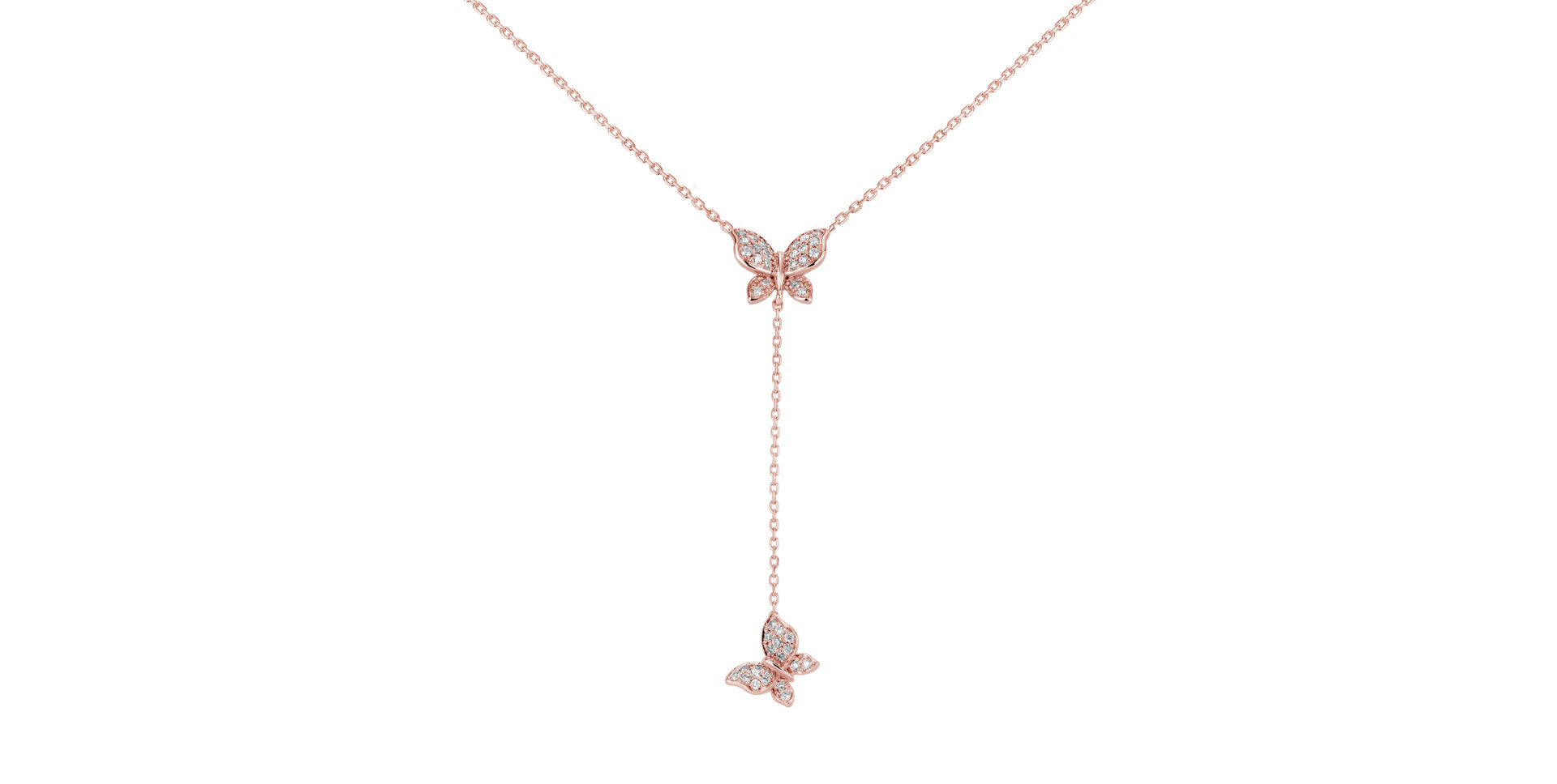 Náhrdelník s diamantmi Dancing Wings