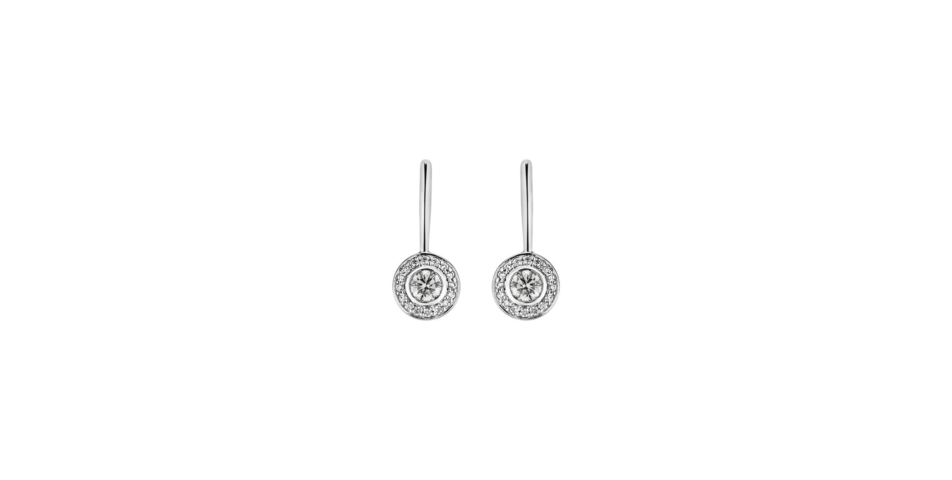 Náušnice 14kt biele zlato s diamantmi Náušnice ALO Magic Snowflakes