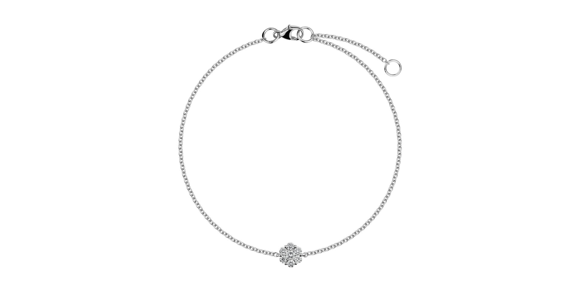 Náramok 14kt biele zlato s diamantmi Evening Sky