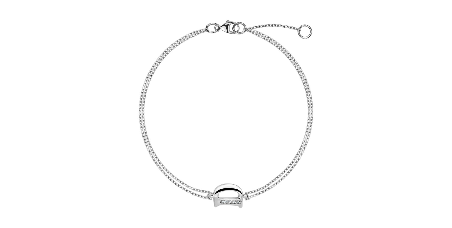 Náramok s diamantmi Alluring Letter