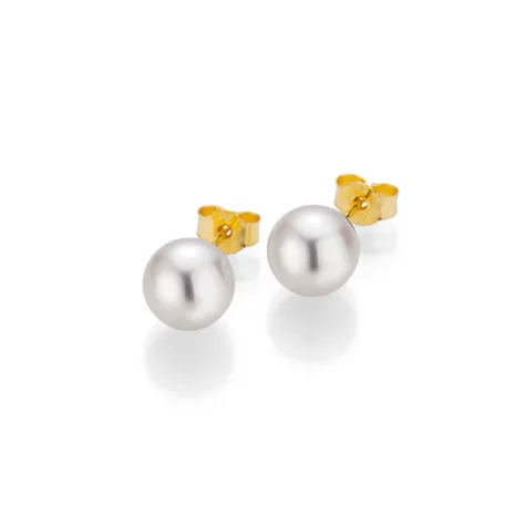 Náušnice s bielou morskou perlou Akoya 8,5-9 mm Urban