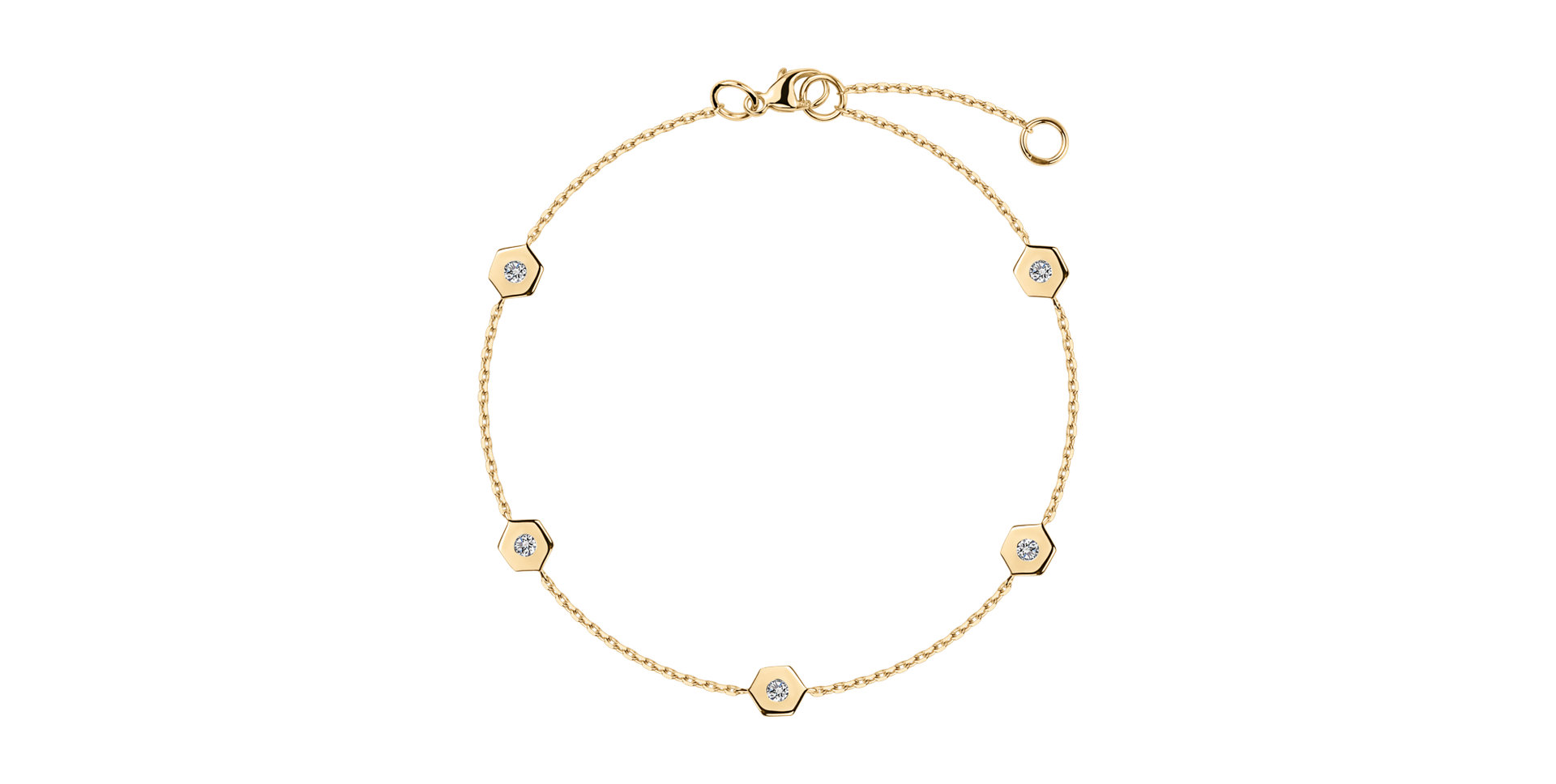 Náramok s diamantmi Hexagonal Brilliance
