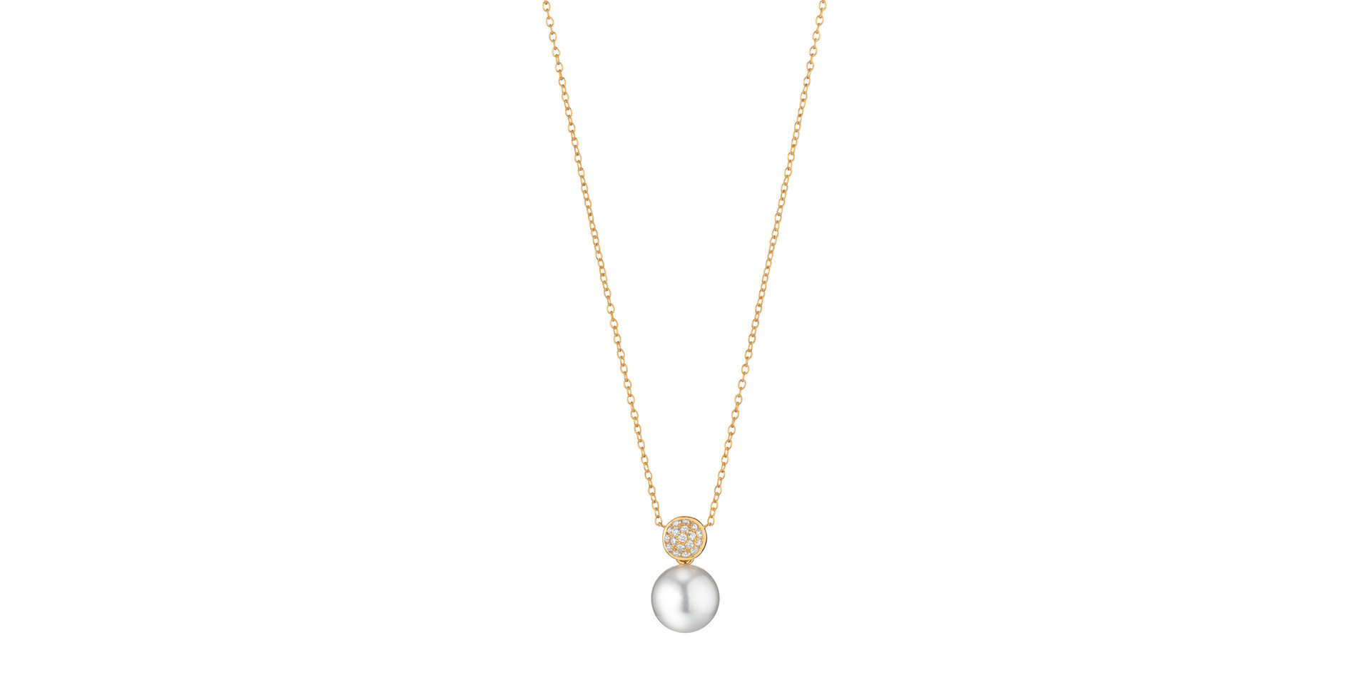 Náhrdelník s diamantmi a perlou Modern Classics