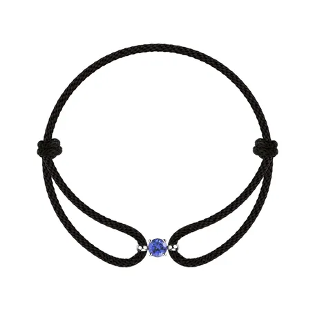 Náramok 14kt biele zlato s tanzanitom Delilah