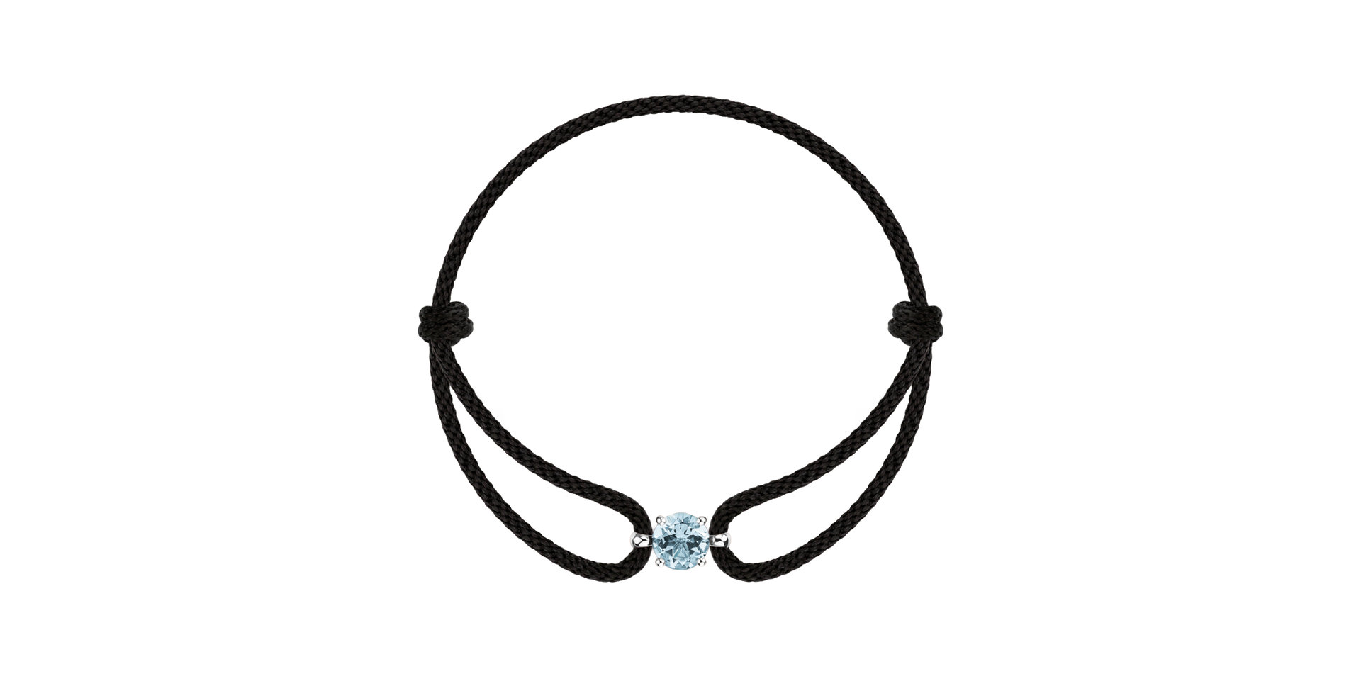 Náramok 14kt biele zlato s akvamarínom Delilah