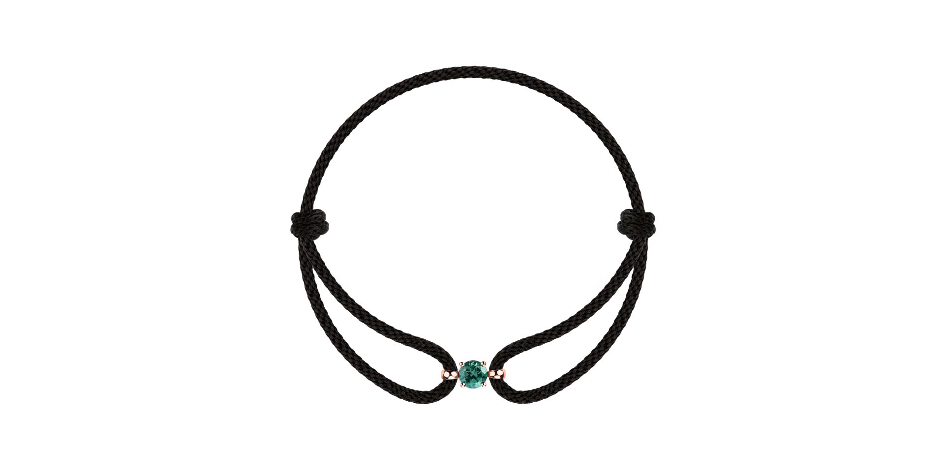 Náramok 14kt ružové zlato s turmalínom tyrkys Delilah