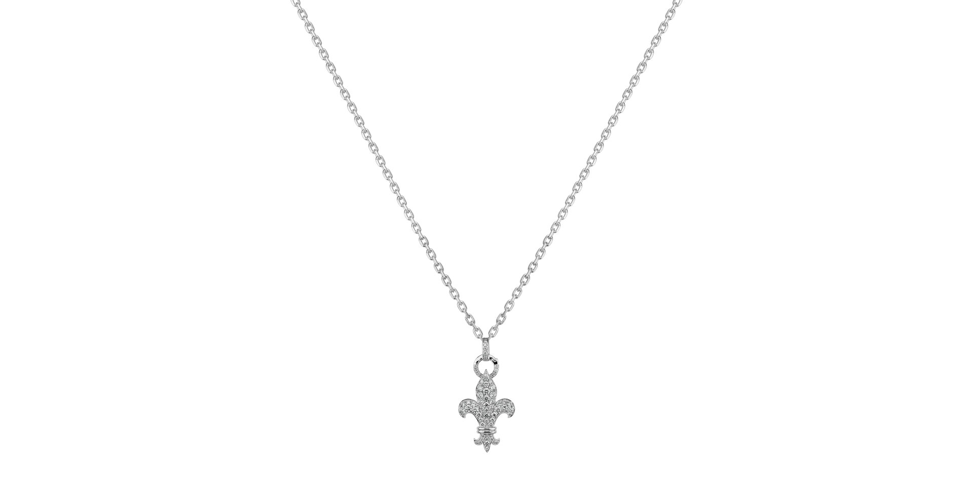 Prívesok 18kt biele zlato s diamantmi Clayburg