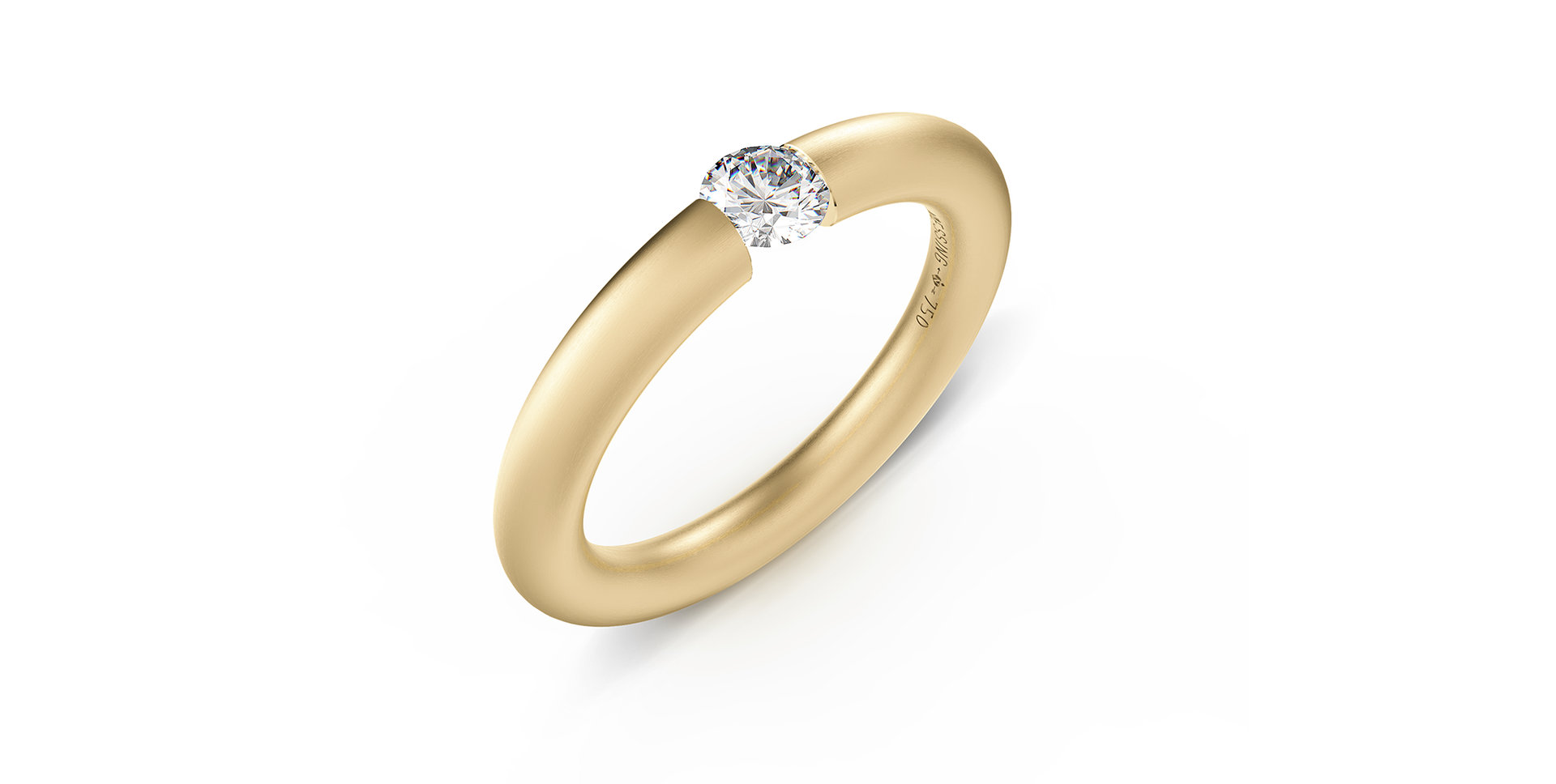 Prsteň s diamantom Spannring Round