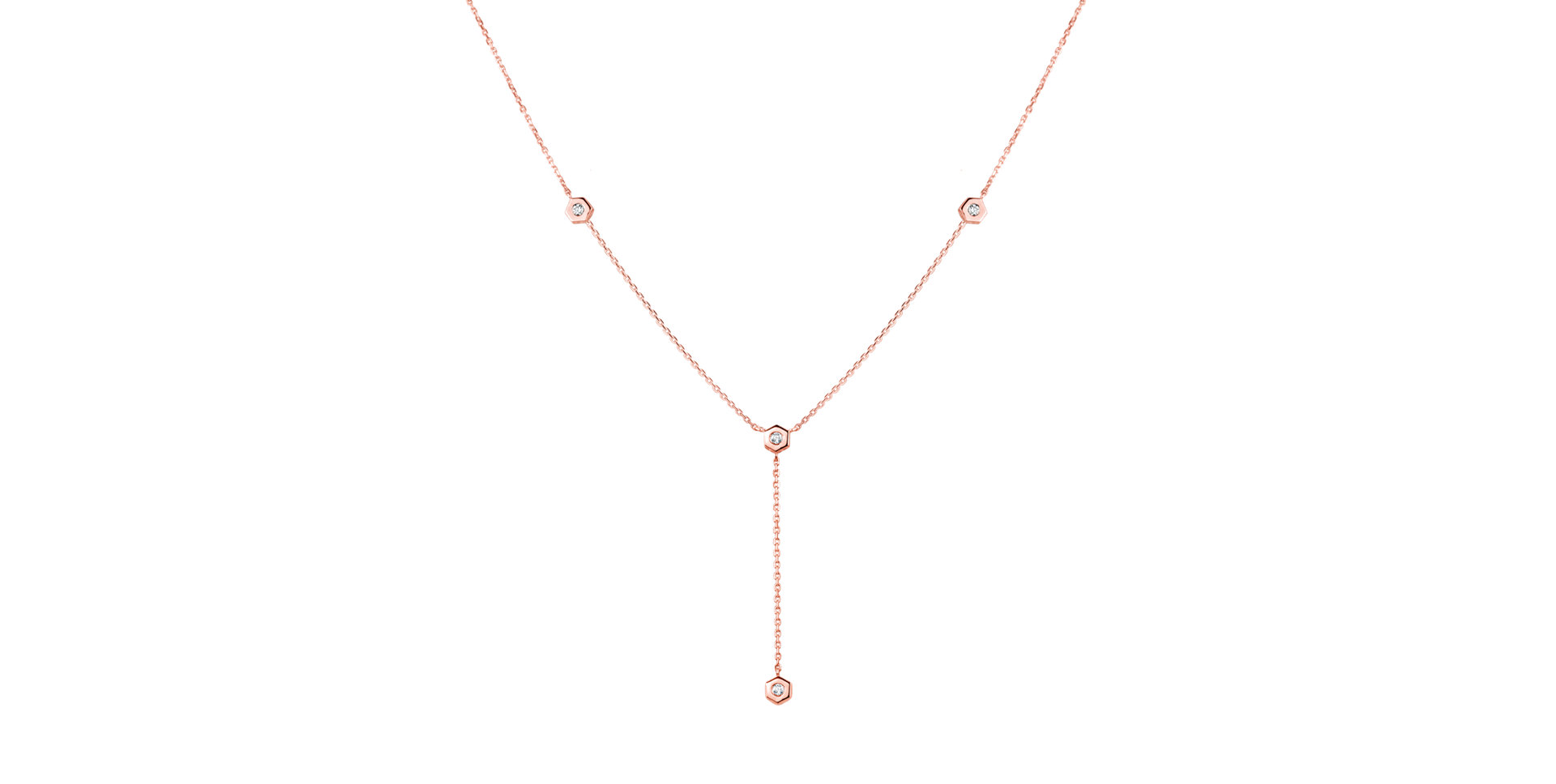 Náhrdelník s diamantmi Six Sides