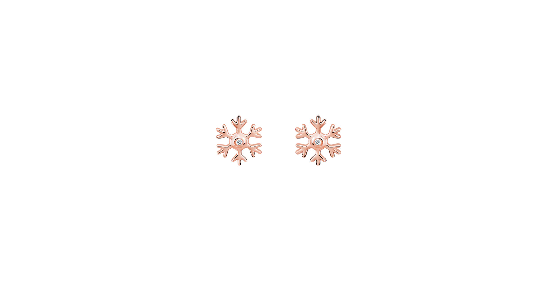 Náušnice s diamantom Snowfall Sparkle