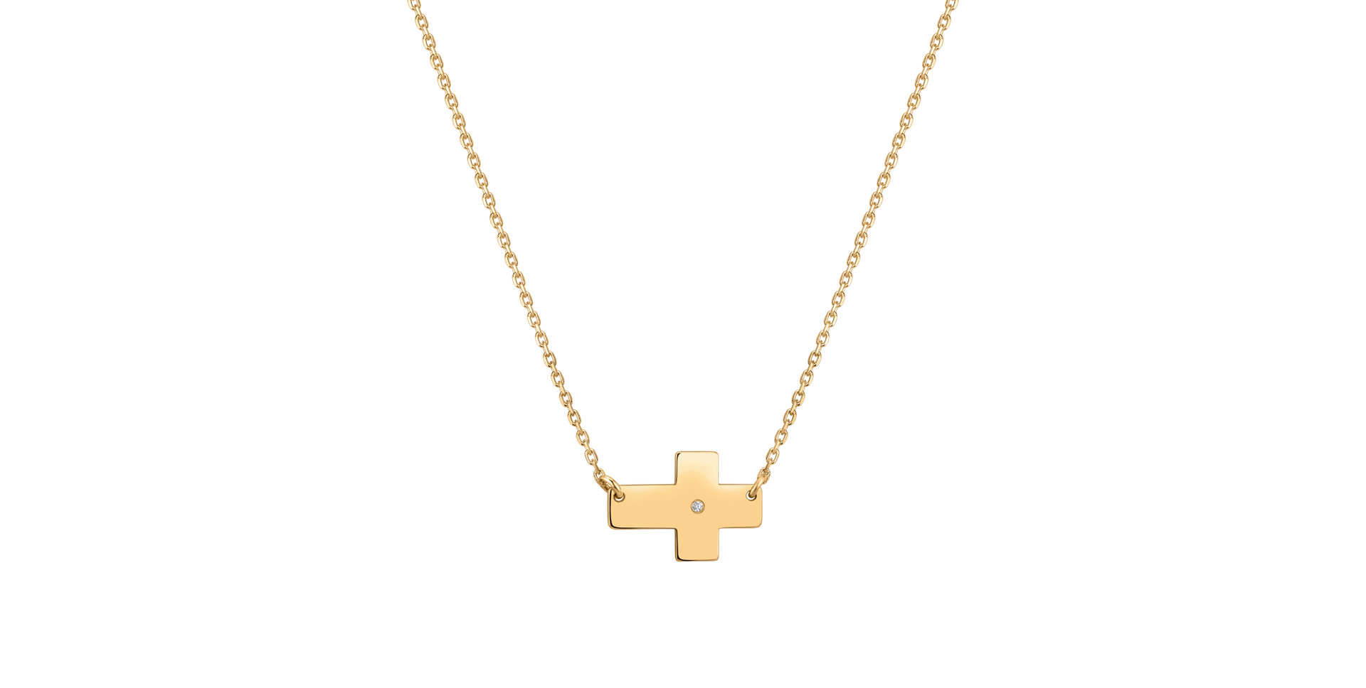 Náhrdelník s diamantom Cross of Devotion