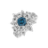 Prsteň s modrým diamantom a bielymi diamantmi Blue Treasure4