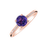 Prsteň s ametystom a diamantmi Velvet4