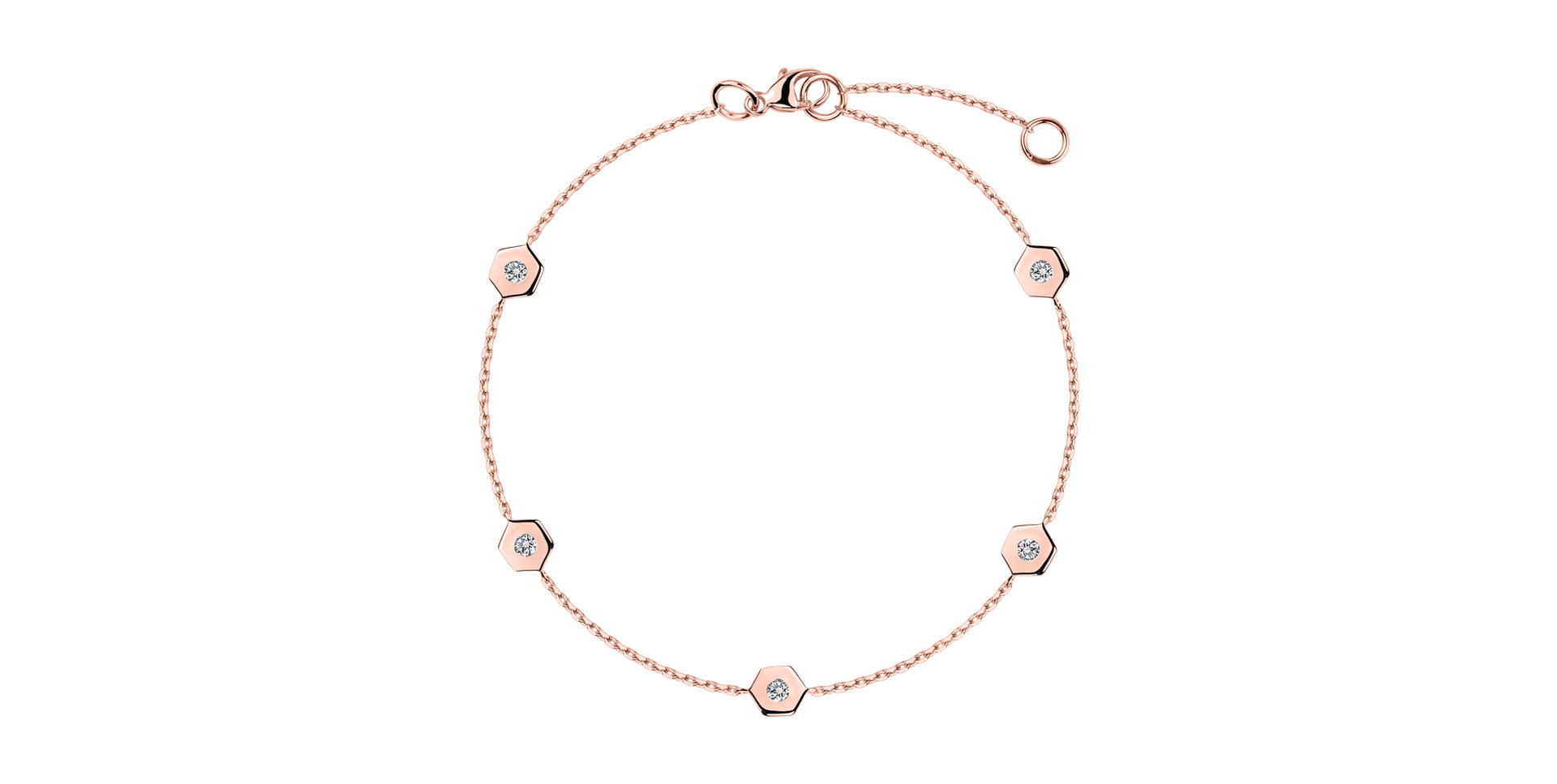 Náramok s diamantmi Hexagonal Brilliance