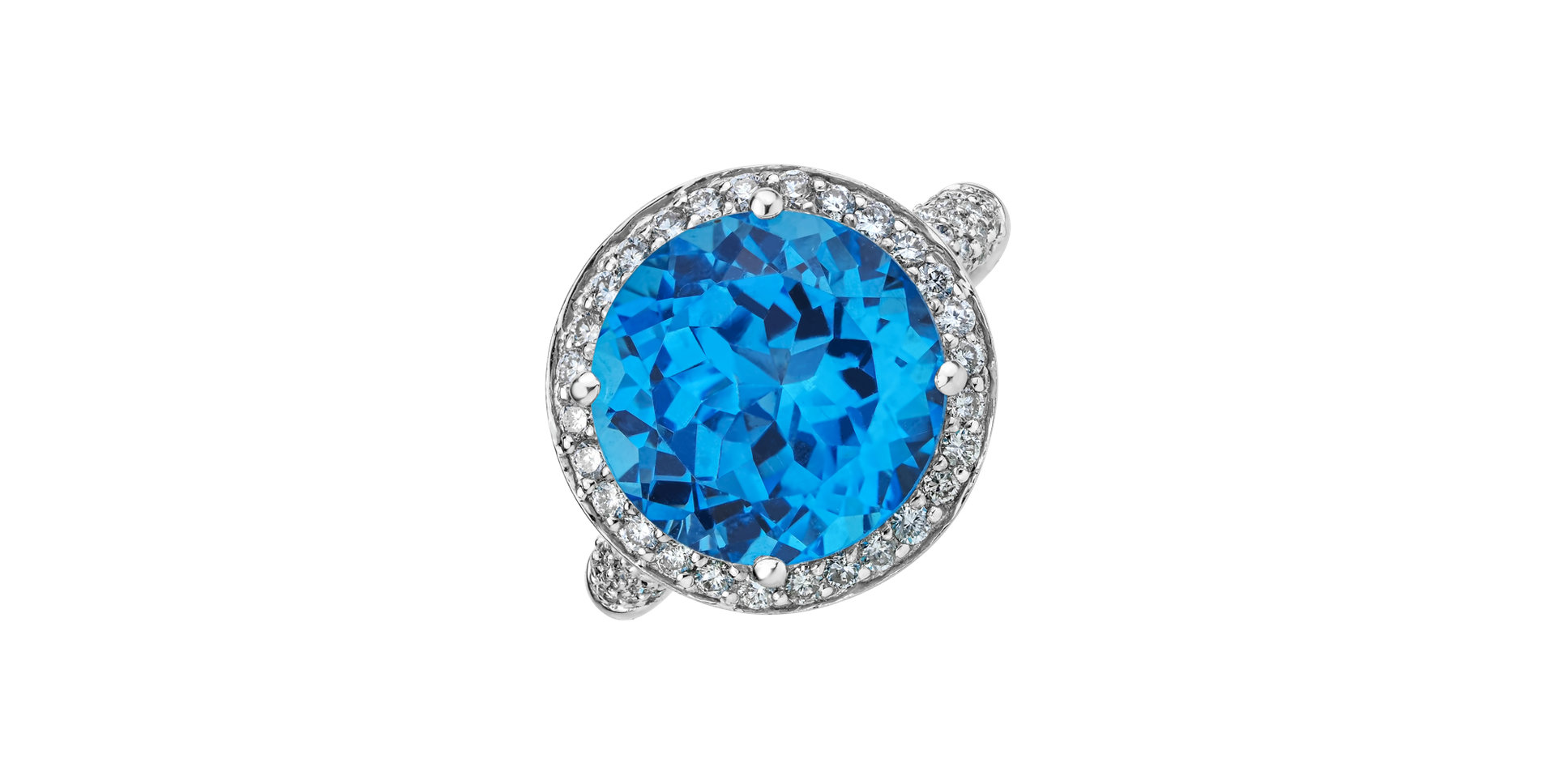 Prsteň s topásom a diamantmi The Depth